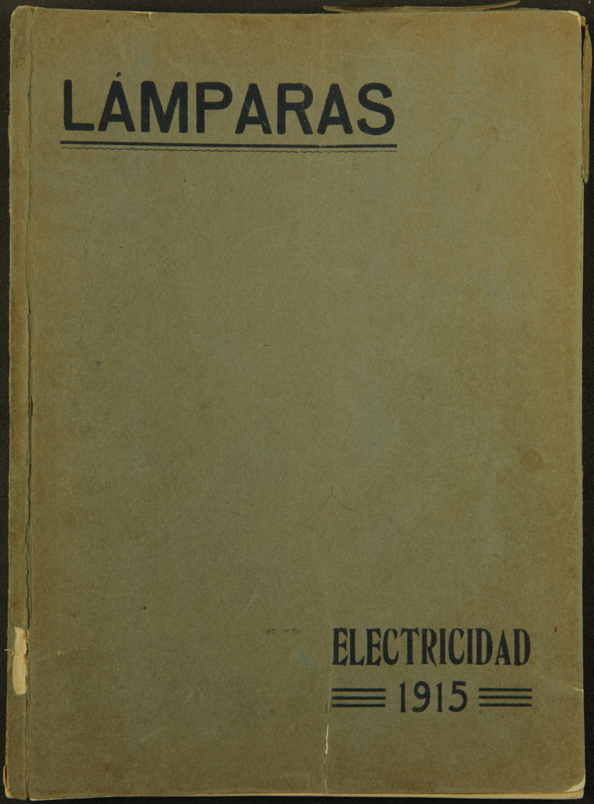 Lámparas. Electricidad 1915